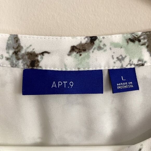 Apt. 9 Marble Pattern Gray/Green Mid Length dress Size Large - Picture 7 of 7